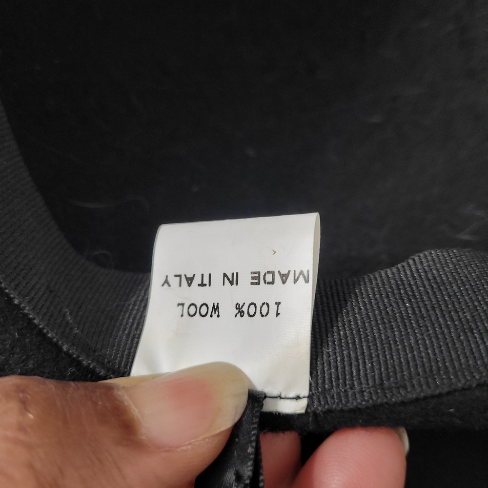 Black Wool Hat - image 2